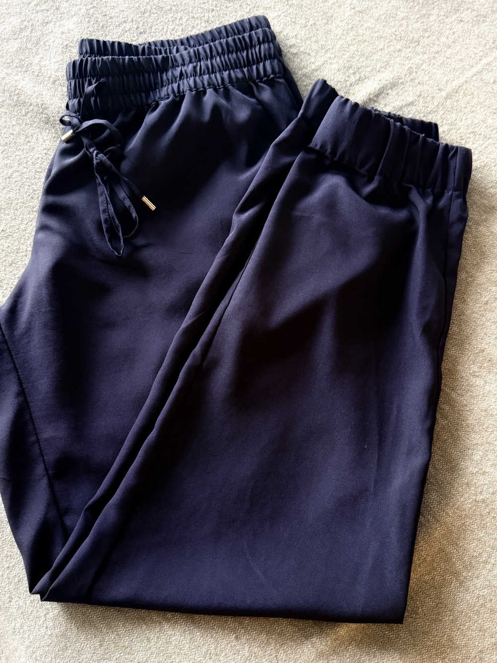 MICHAEL Michael Kors Navy Elastic-Waist Drawstring Pants